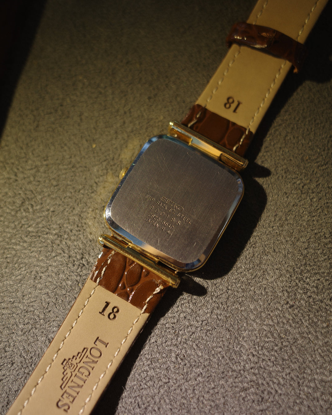 1989 Seiko Square Gold Plated Case Quartz Movement 2620-5540