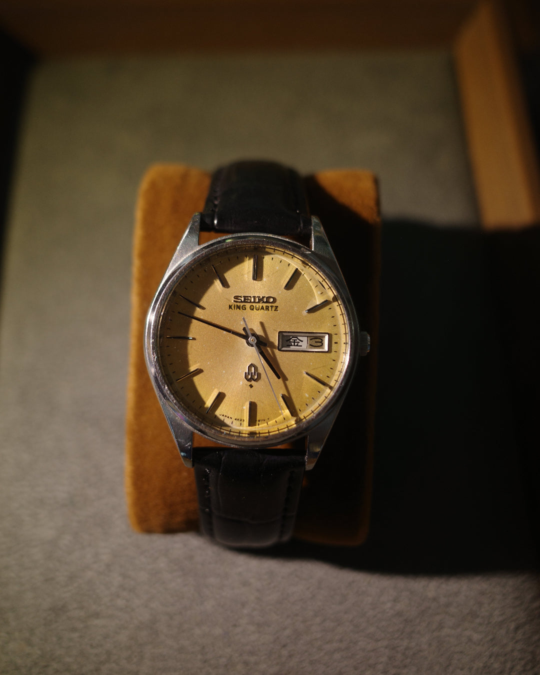 1977 Seiko King quartz tropical dial face quartz watch