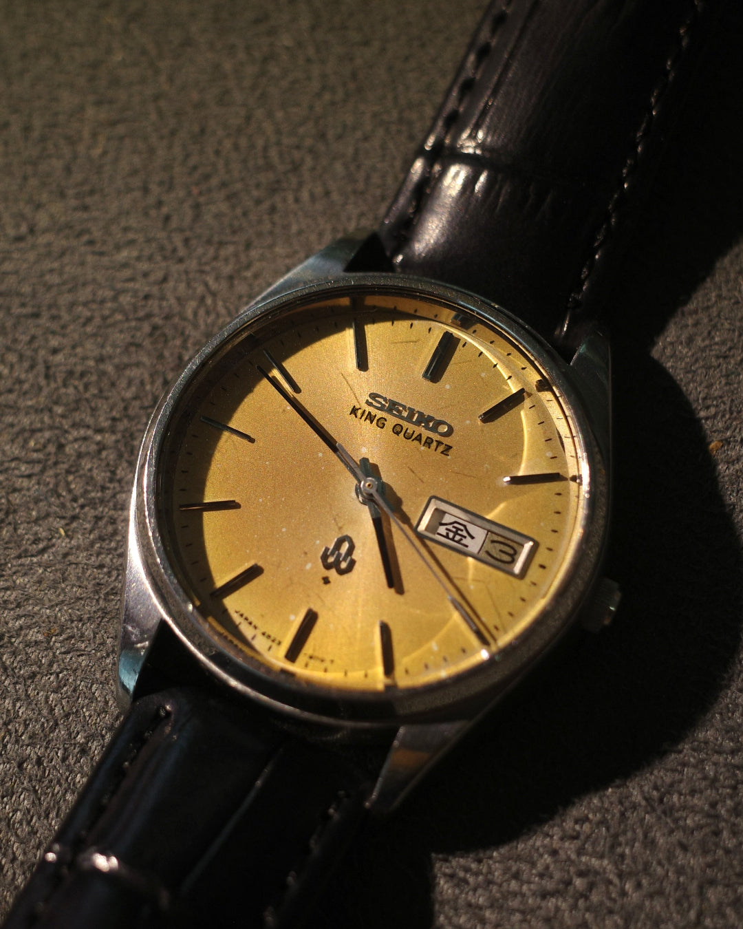 1977 Seiko King quartz tropical dial face quartz watch