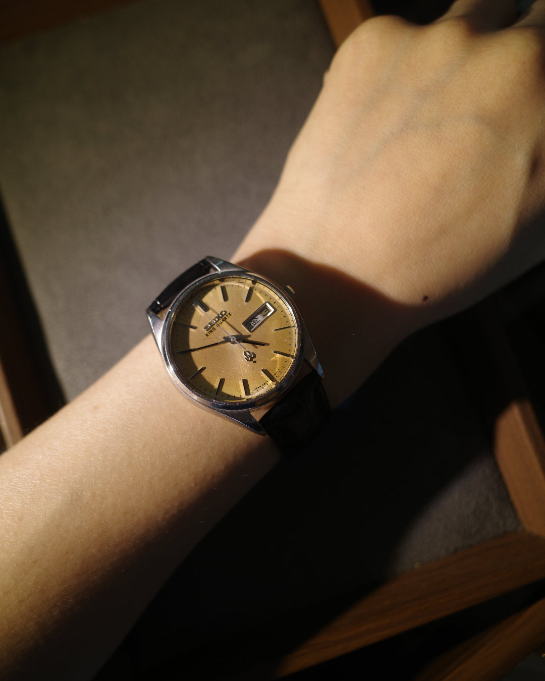 1977 Seiko King quartz tropical dial face quartz watch