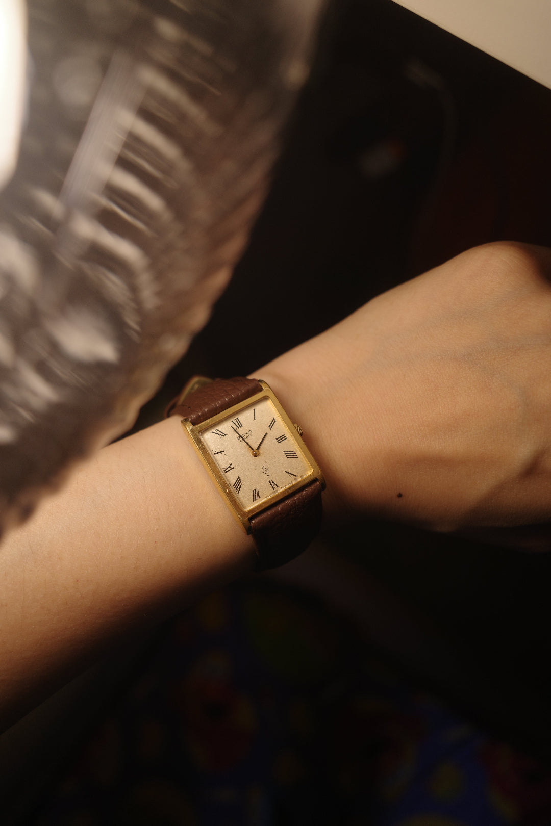 1988 Seiko roman number tank man quartz watch 2620-5000