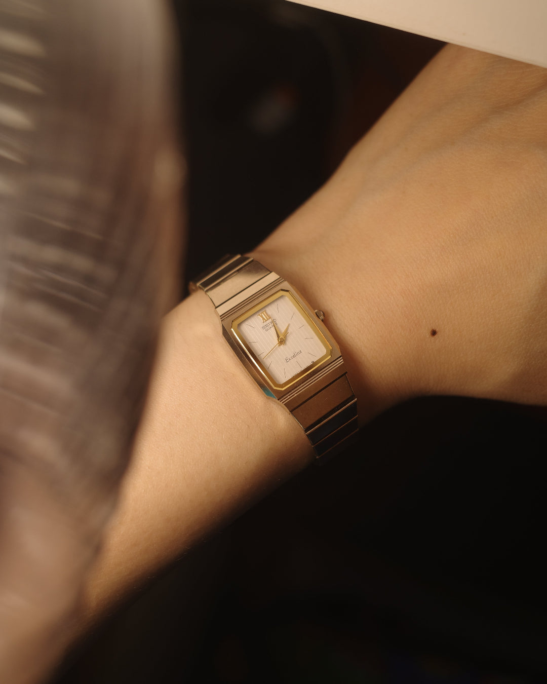 1983 Seiko exceline two tone silver bracelet quartz watch 7321-5140