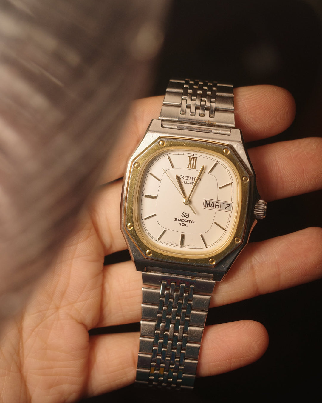 1982 Seiko Sport 100 SQ Gold Plated Royal Oak Like Quartz watch