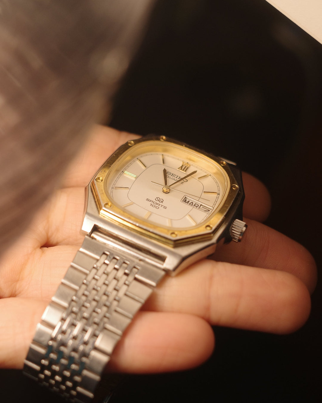 1982 Seiko Sport 100 SQ Gold Plated Royal Oak Like Quartz watch