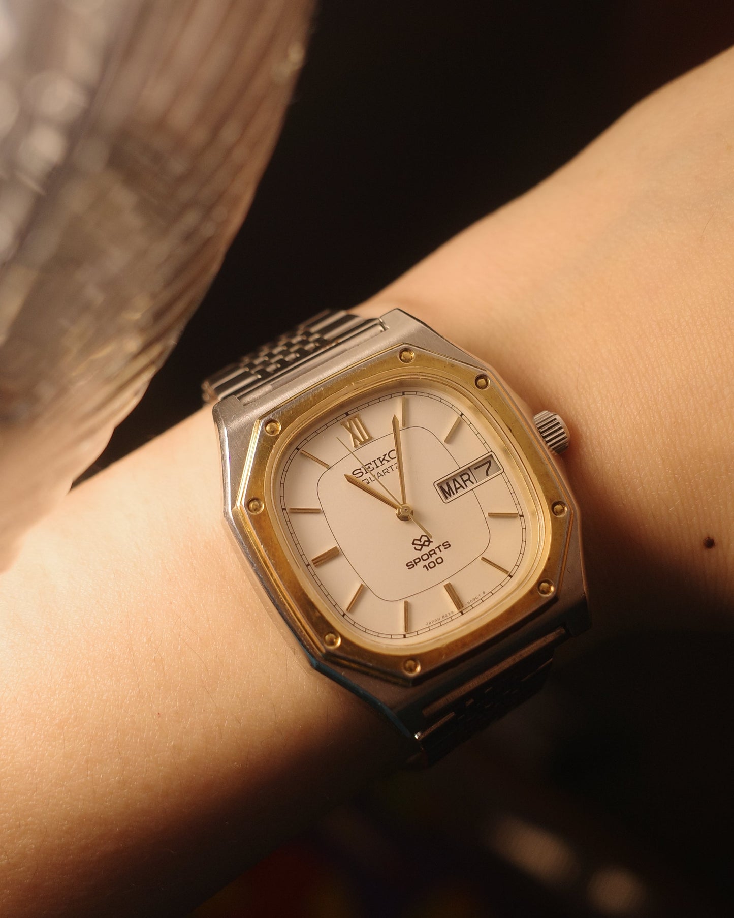 1982 Seiko Sport 100 SQ Gold Plated Royal Oak Like Quartz watch
