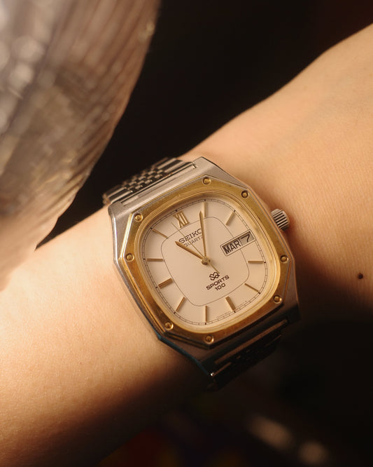 1982 Seiko Sport 100 SQ Gold Plated Royal Oak Like Quartz watch