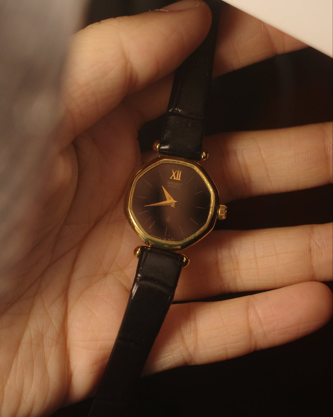 【SGP】1983 Seiko octagon black dial ladies quartz watch 1400-5250