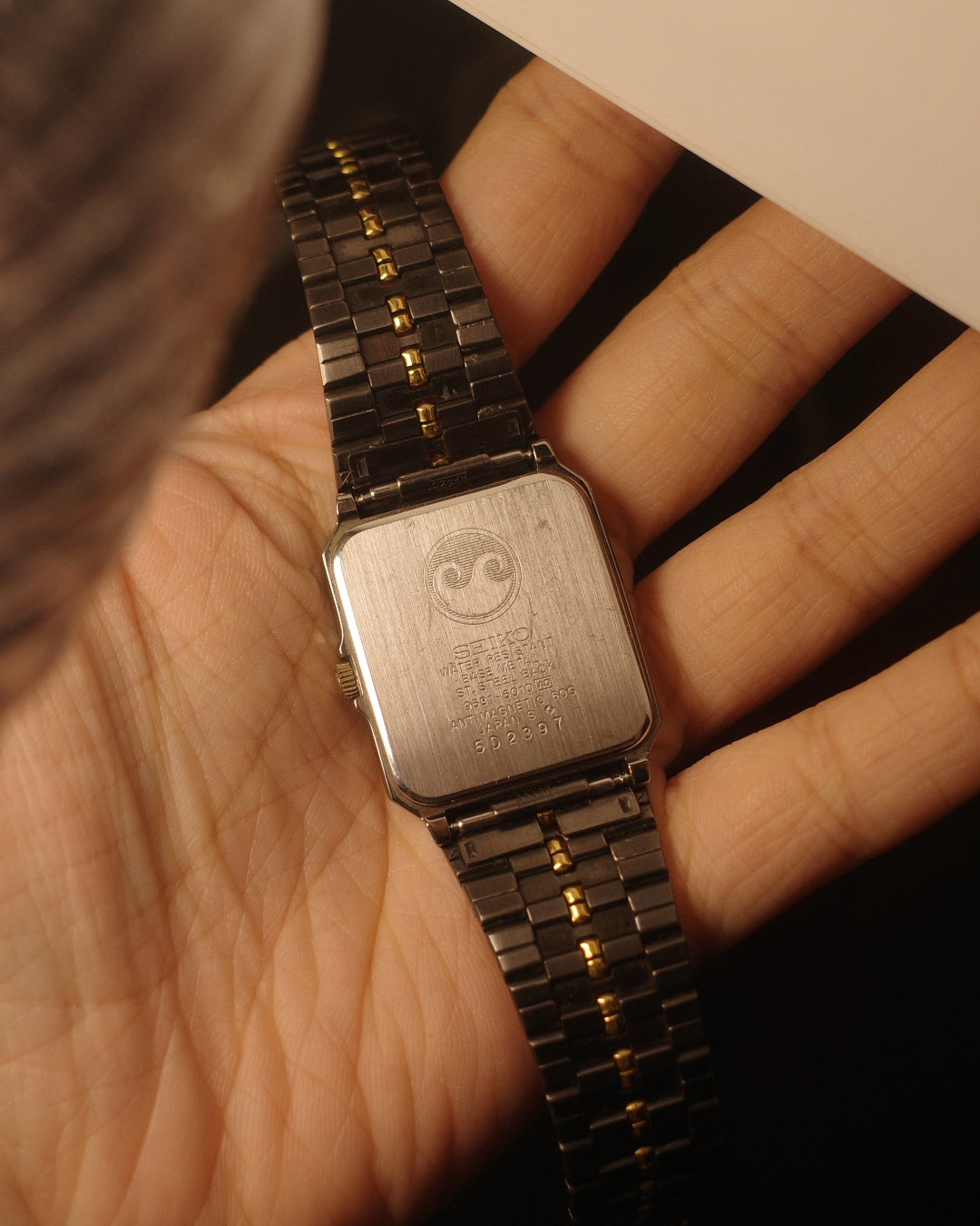 1980 Seiko chronos cartier Santo liked ghost dial quartz watch