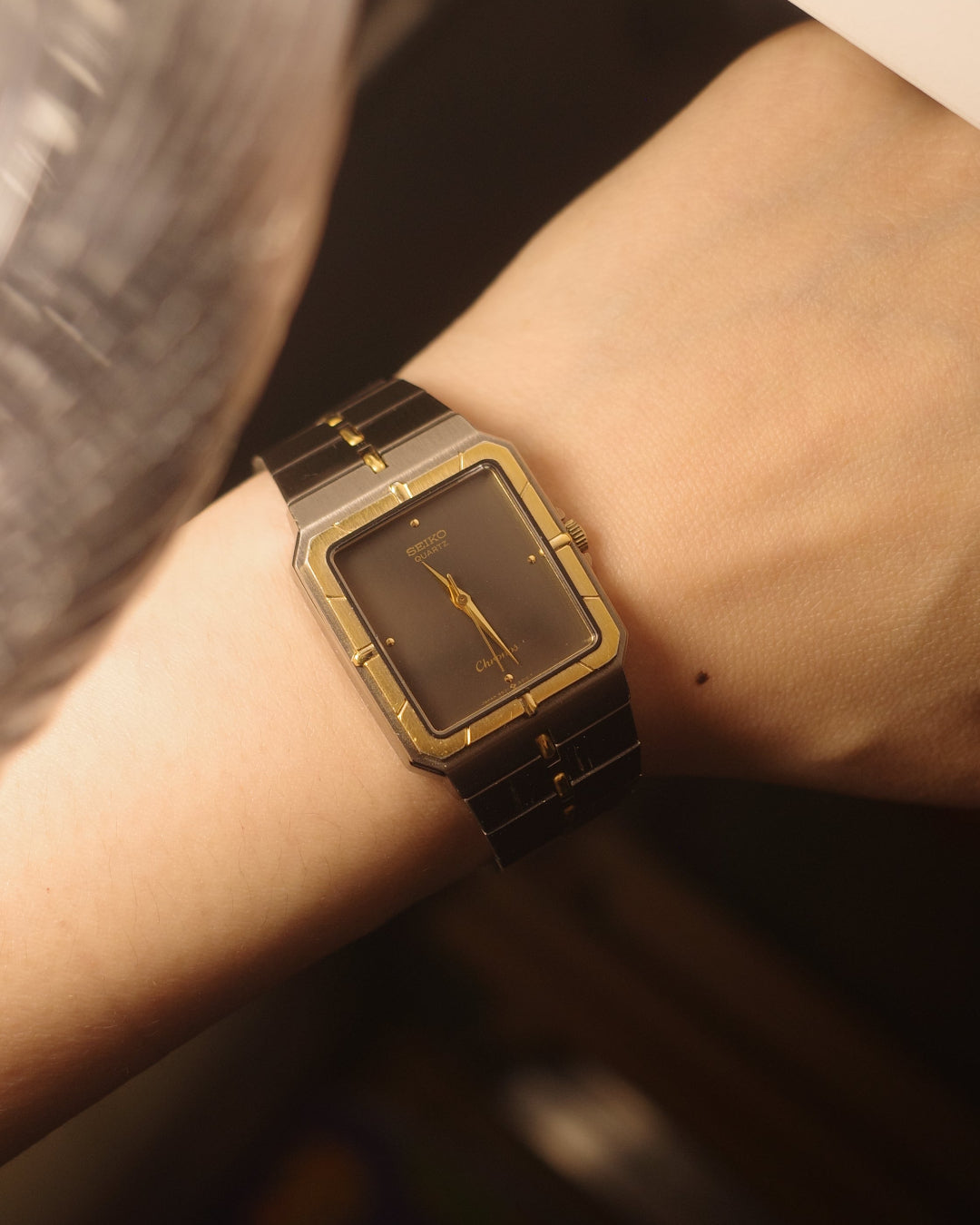 1980 Seiko chronos cartier Santo liked ghost dial quartz watch