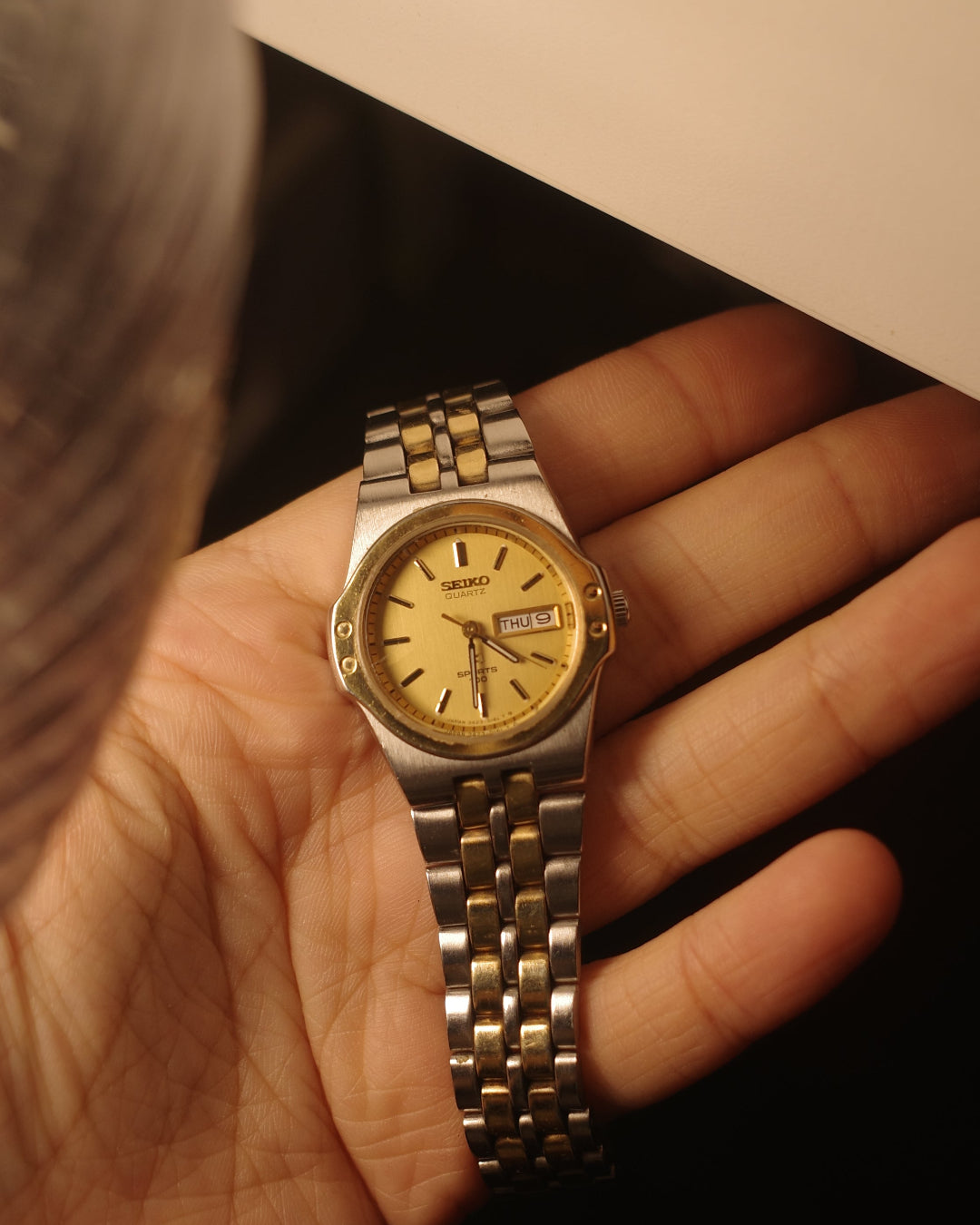 1981 Seiko sport SQ 100 two tone ladies quartz watch 3423-0150