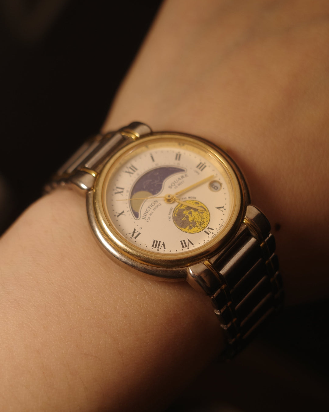 1980 Citizen junction yellow moonphase watch