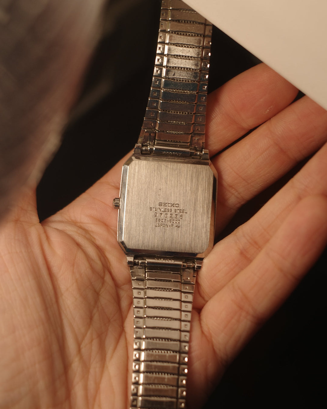 1989 Seiko silver date just quartz dress watch 2632-5000