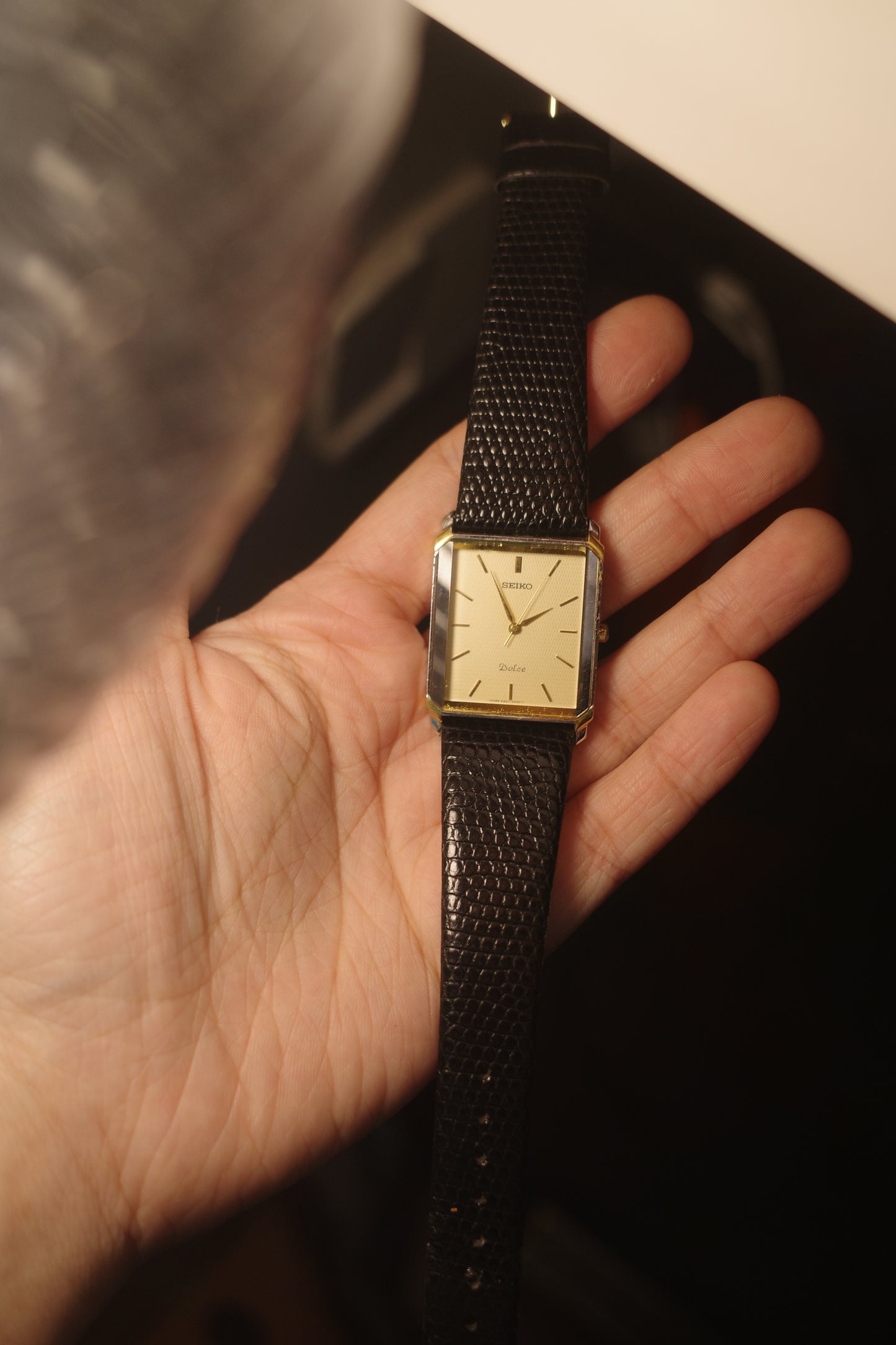 1991 Seiko dolce tank two tone quartz watch  5s21-5a20