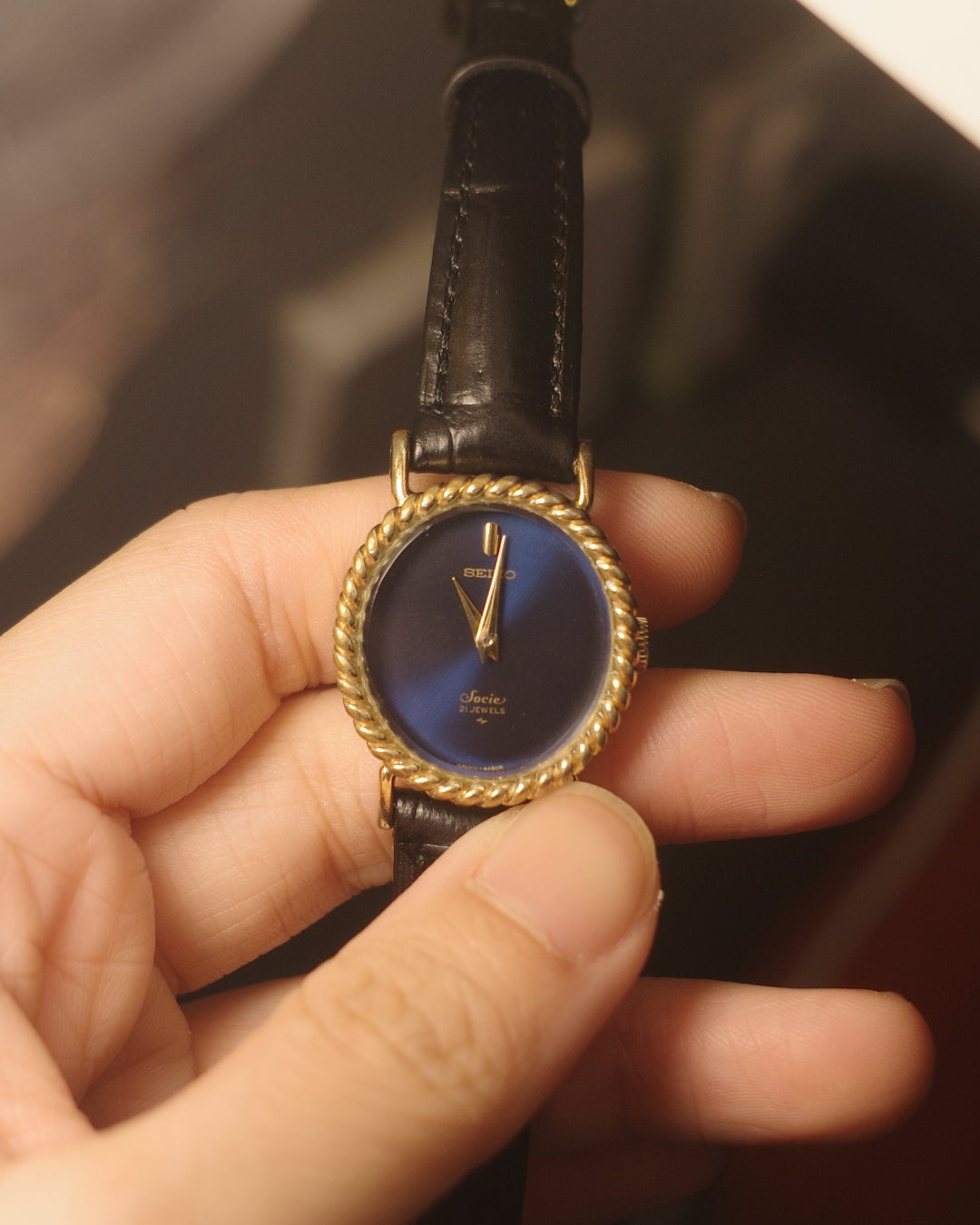 1976 Seiko Socie Royal Blue winding watch 11-8410 21 jewels