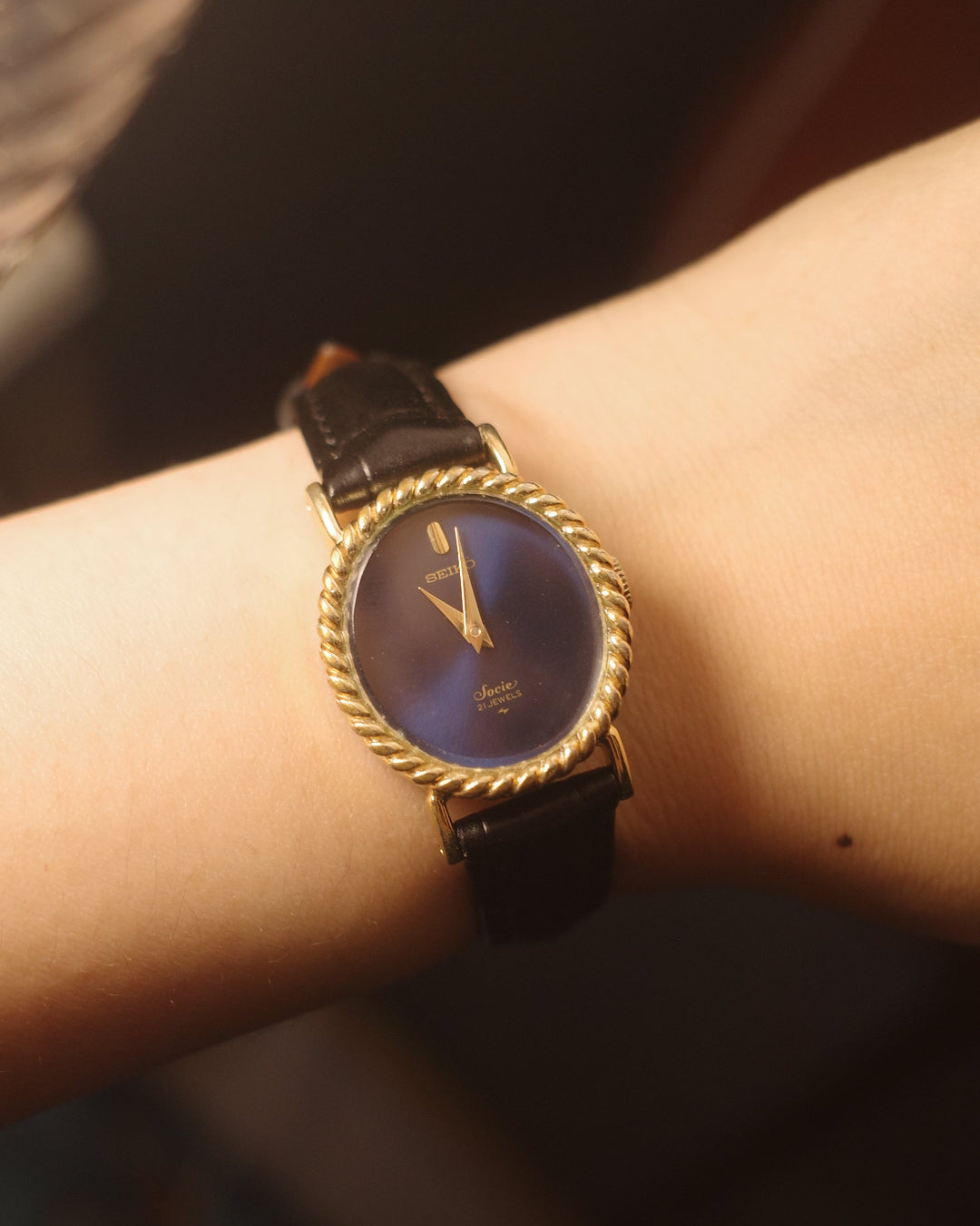 1976 Seiko Socie Royal Blue winding watch 11-8410 21 jewels