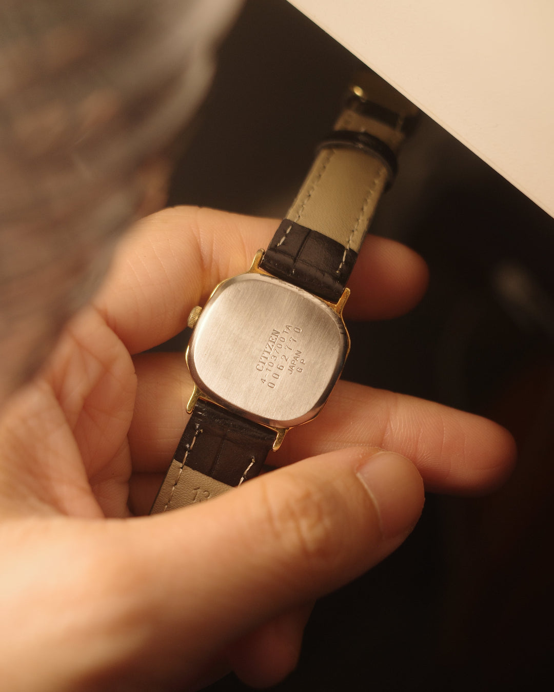 1980 citizen brown dial cq quartz watch