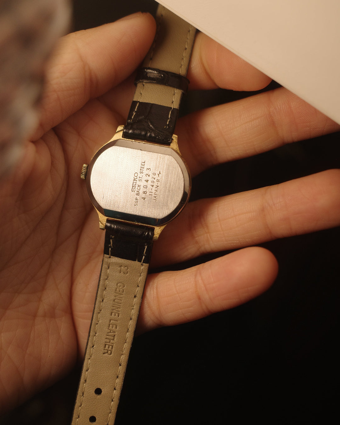 1984 Seiko Socie Sardonyx Dial quartz watch 11-4020