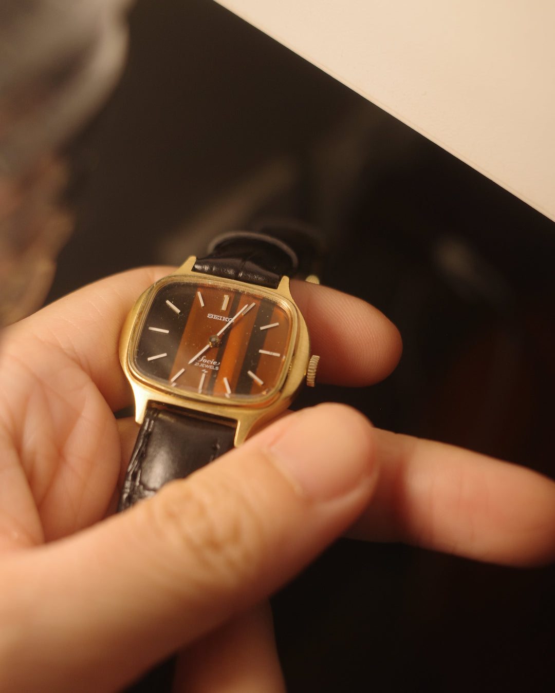 1984 Seiko Socie Sardonyx Dial quartz watch 11-4020
