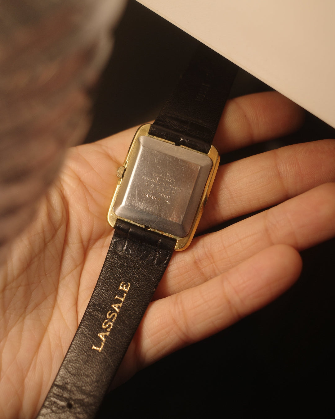 1976 Seiko Little gold brick shape quartz watch 43-7060