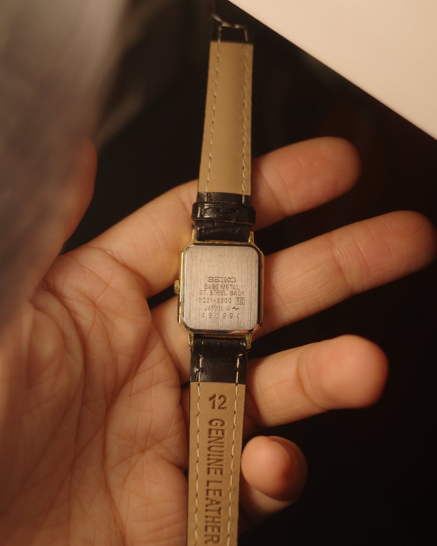 1984 Seiko Stained glass plate quartz watch 2C21-5300
