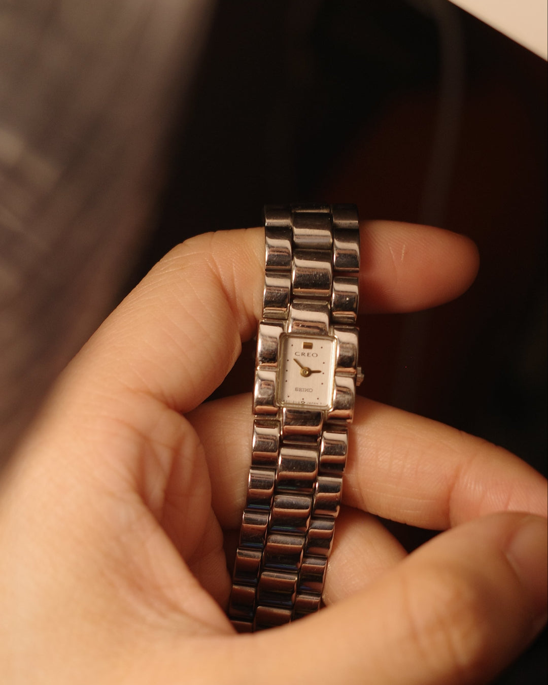 1988 Seiko CREO small face bracelet watch 1e20-6250