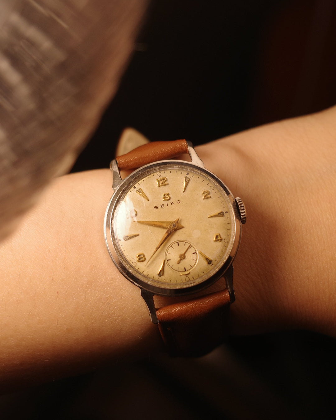 1950's Vintage Seiko S Super small second 1740 manual winding watch