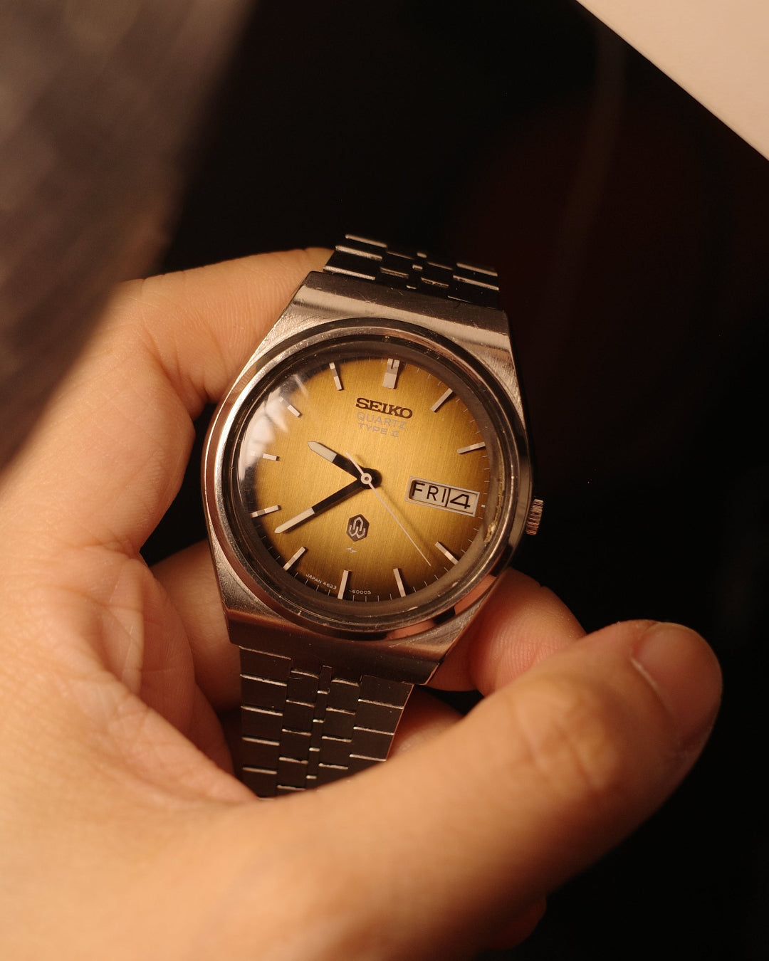 1976 Seiko JDM Type ii irish coffee dial quartz watch