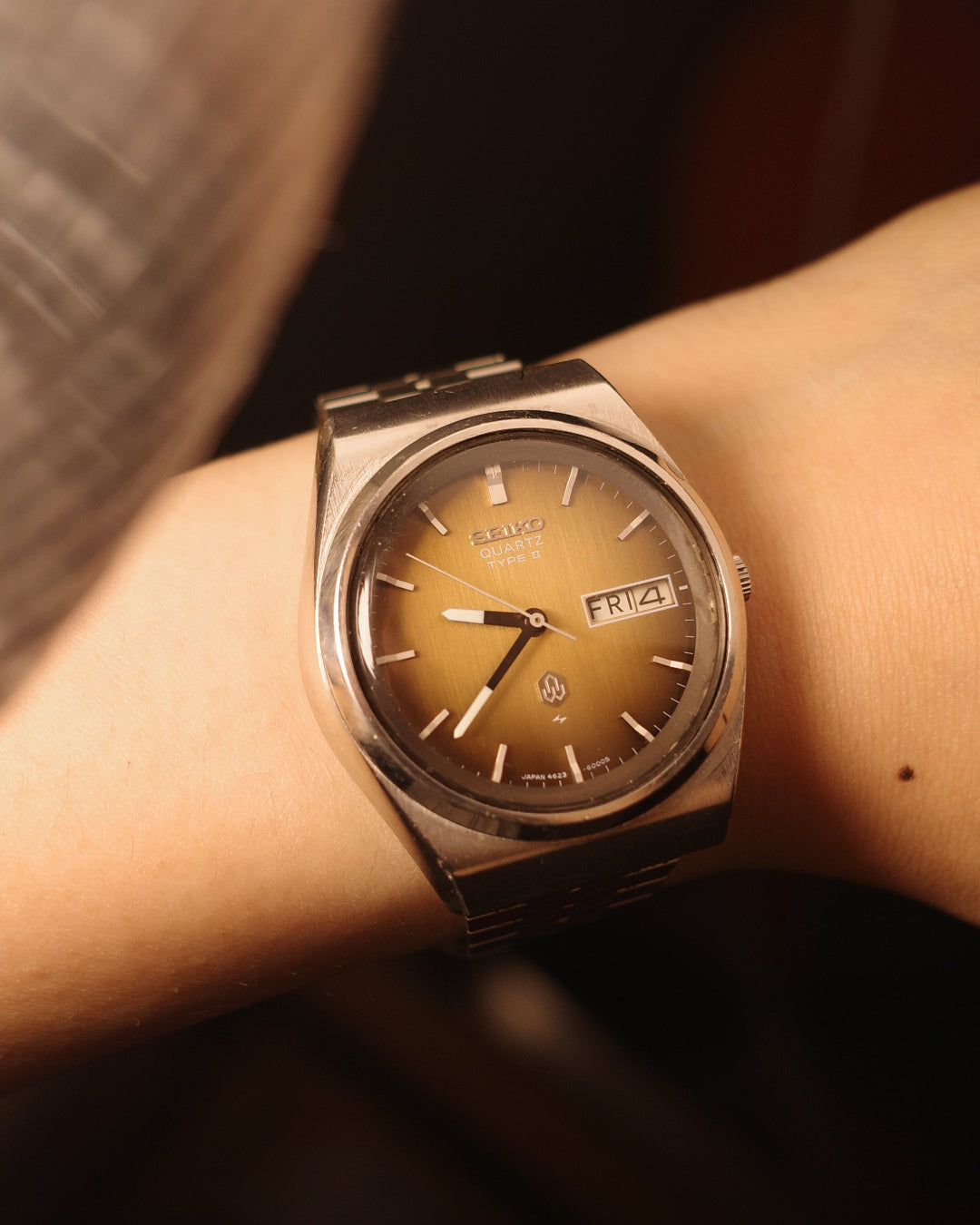 1976 Seiko JDM Type ii irish coffee dial quartz watch