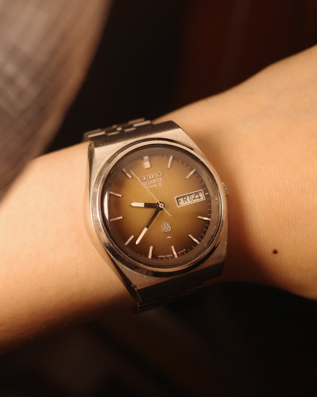 1976 Seiko JDM Type ii irish coffee dial quartz watch