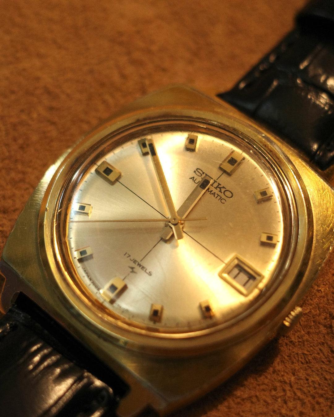 1971 Seiko gold tone automatic watch 7005-7012