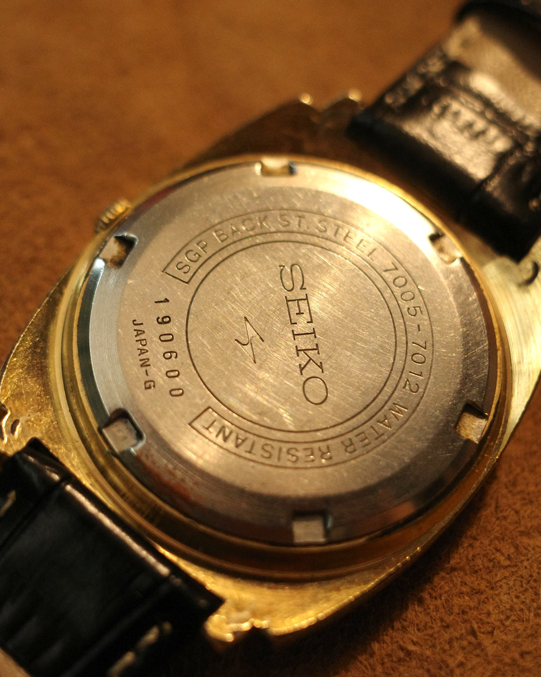 1971 Seiko gold tone automatic watch 7005-7012