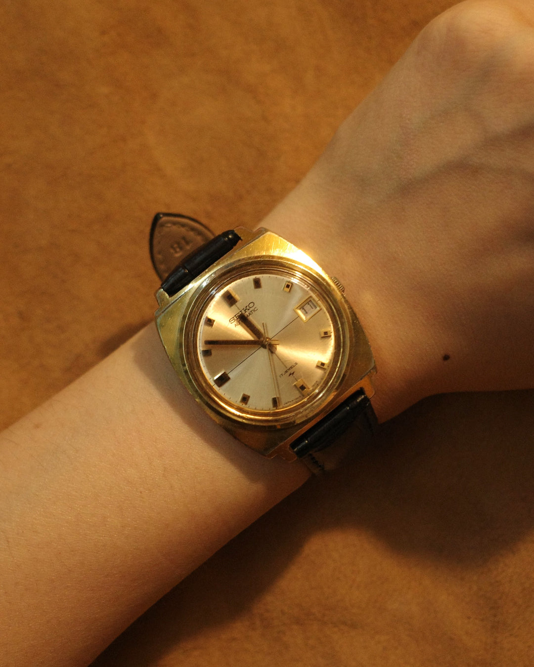 1971 Seiko gold tone automatic watch 7005-7012