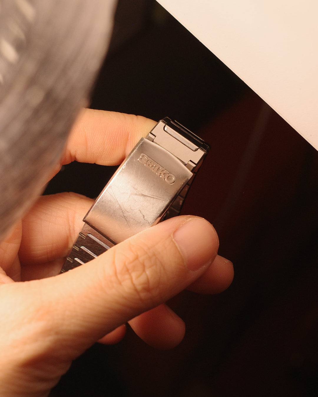 1982 Seiko silver wave two-tone quartz watch 2628-0110