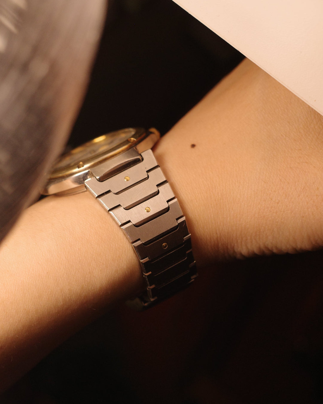 1982 Seiko silver wave two-tone quartz watch 2628-0110
