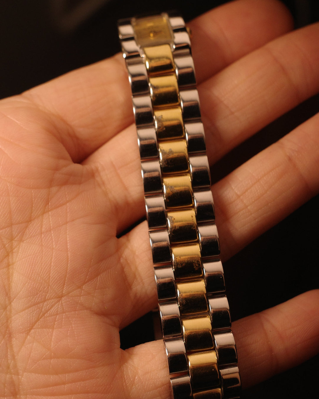 1988 Seiko Creo Two tone quartz watch 1e20-6250