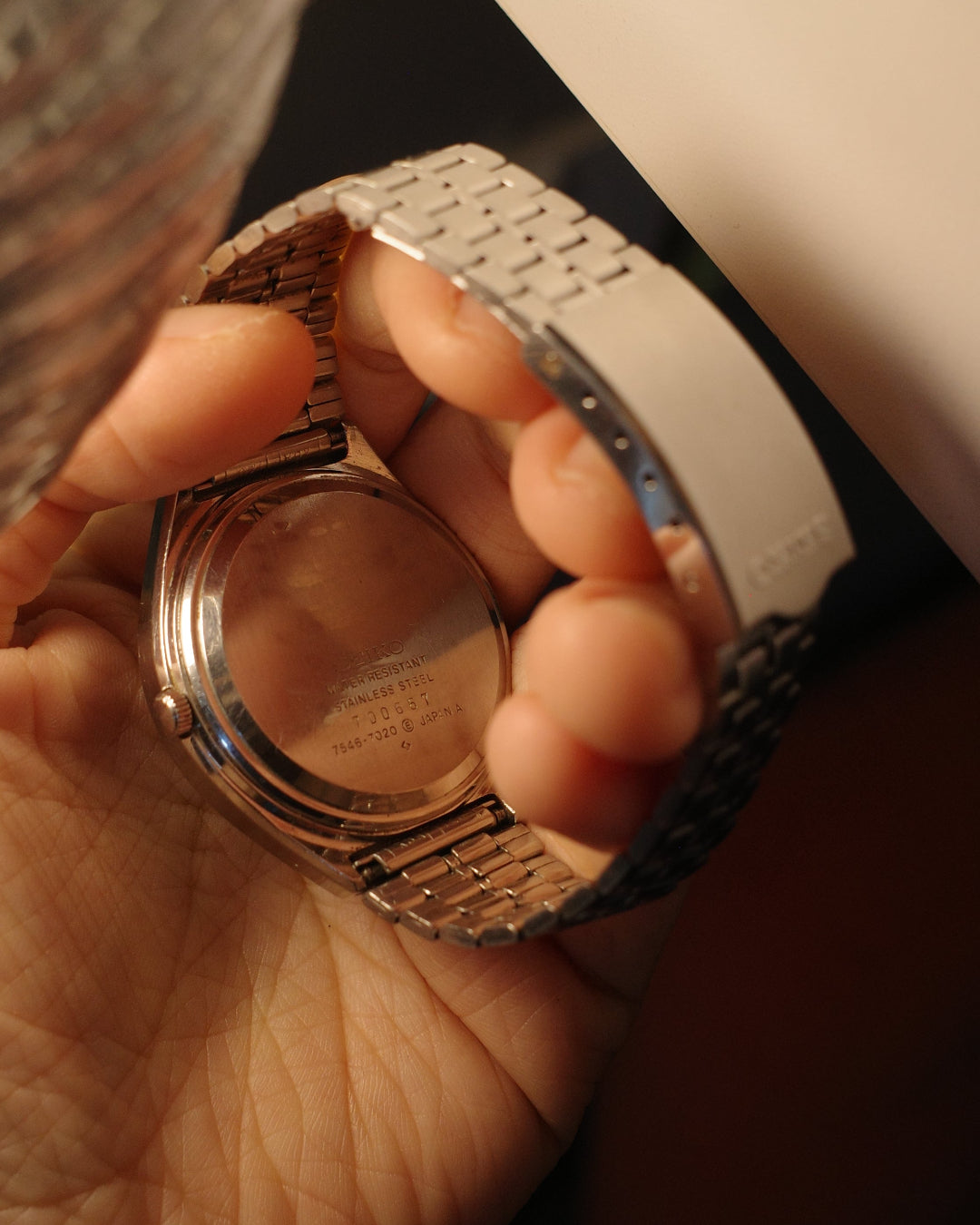 1977 seiko type ii green gradient quartz watch