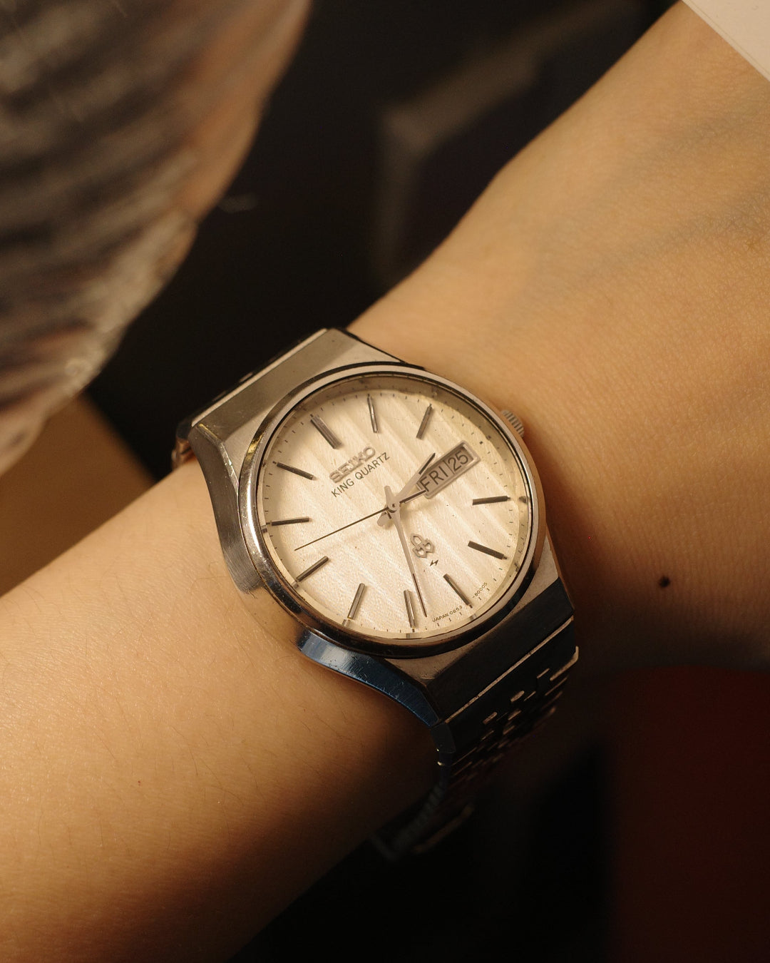 1977 Seiko king quartz white dial liner watch