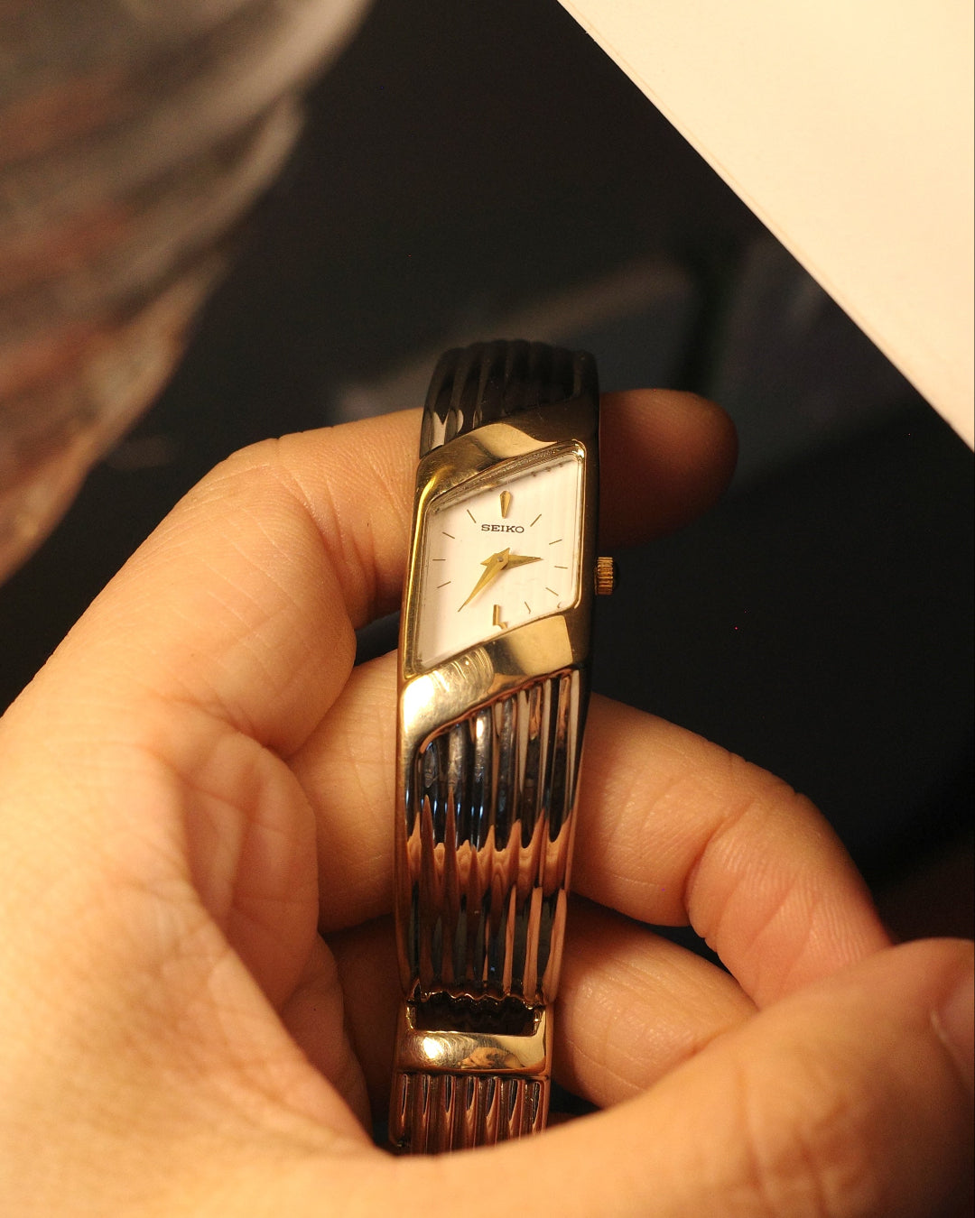 1988 Seiko Bangle Asymmetric quartz watch 1F20-6F90