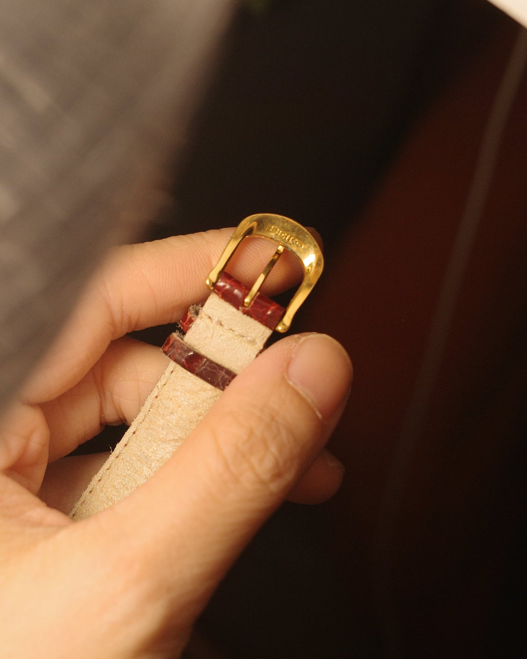 1985 Seiko cartier baignoire like quartz watch 1f21-5870