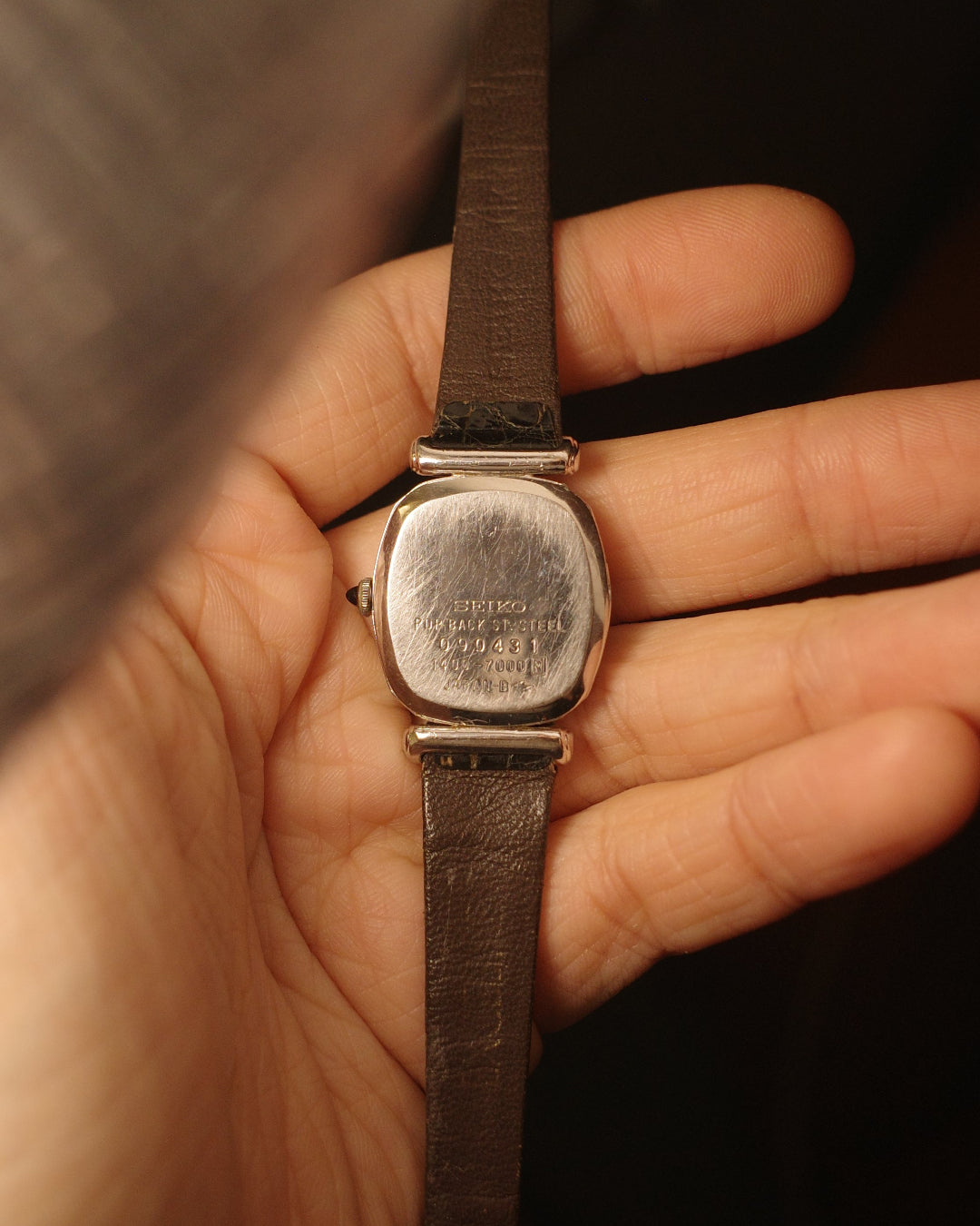 【PDP】1980 Seiko silver royal blue mini square quartz watch 1400-7000