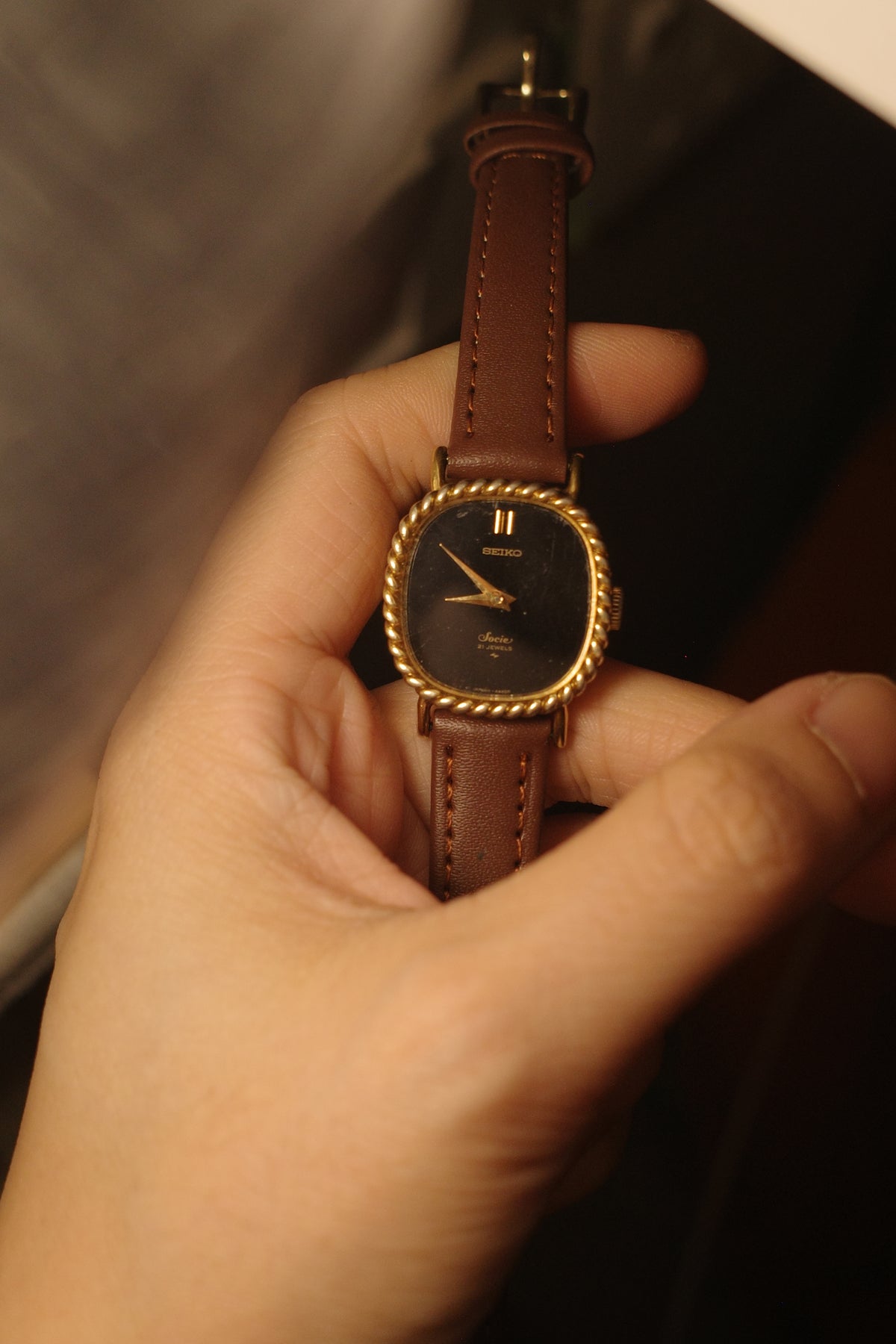 1977 Seiko socie onxy black dial winding watch 11-8390