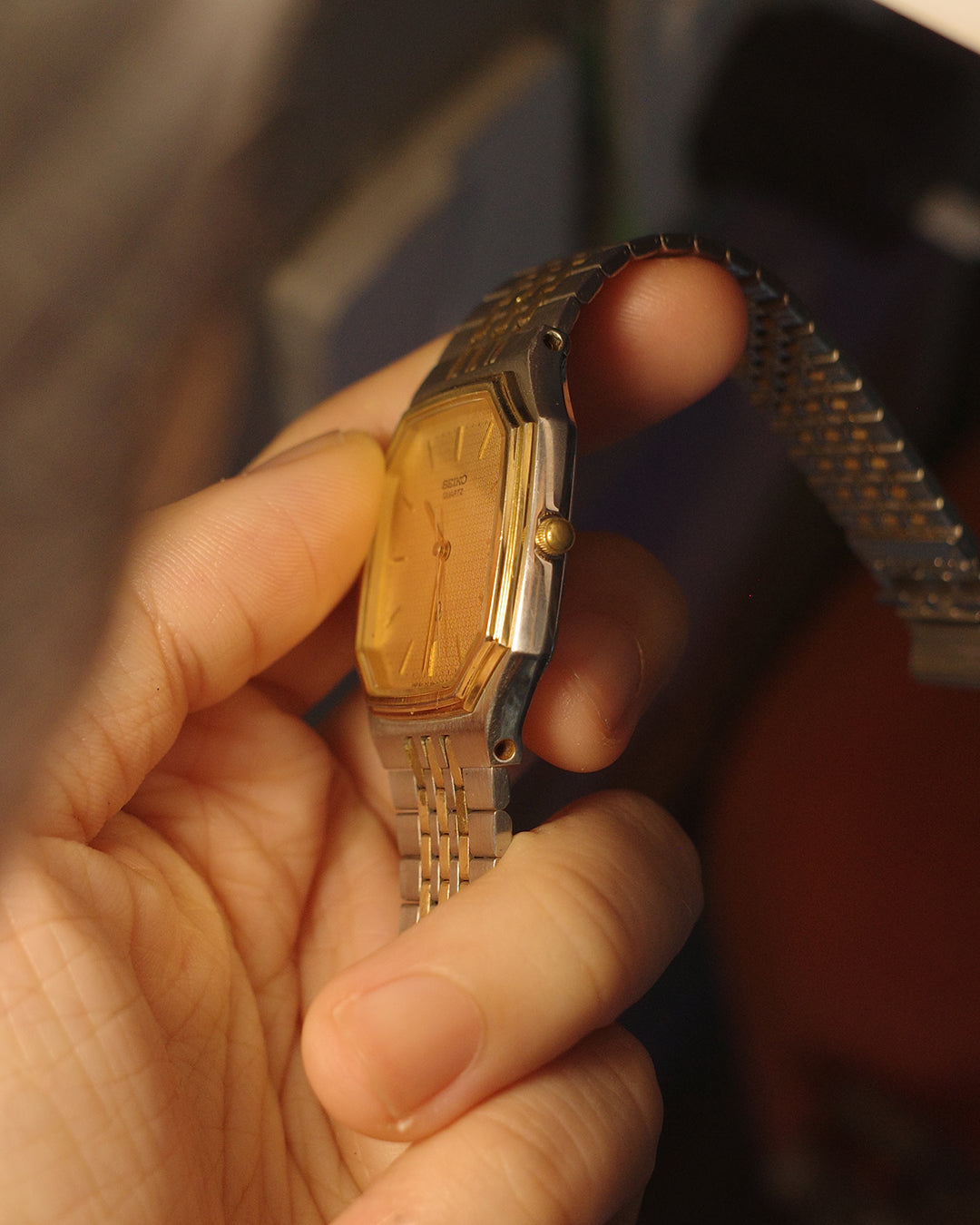 1980 Seiko two tone octagon quartz watch 6030-5110