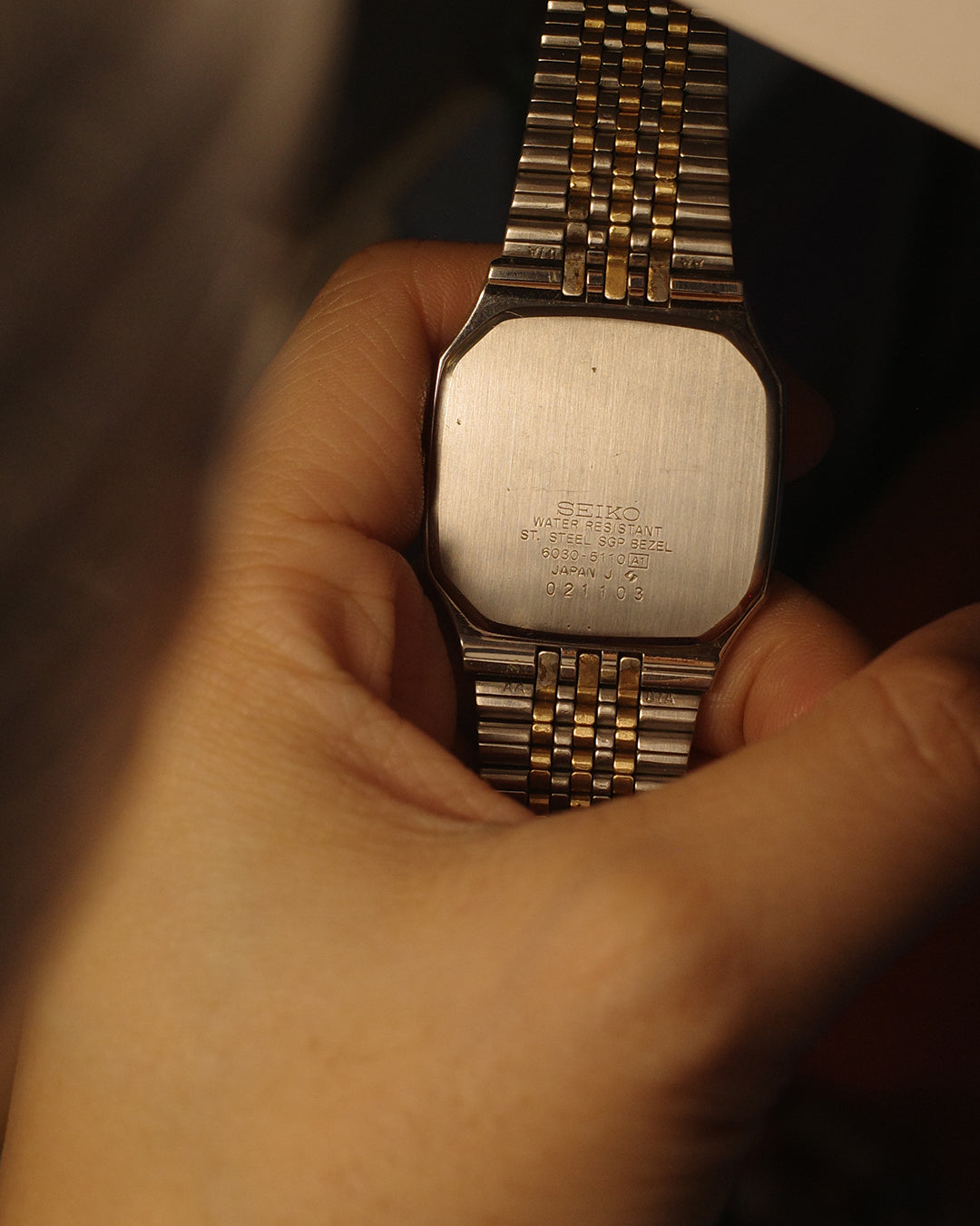 1980 Seiko two tone octagon quartz watch 6030-5110