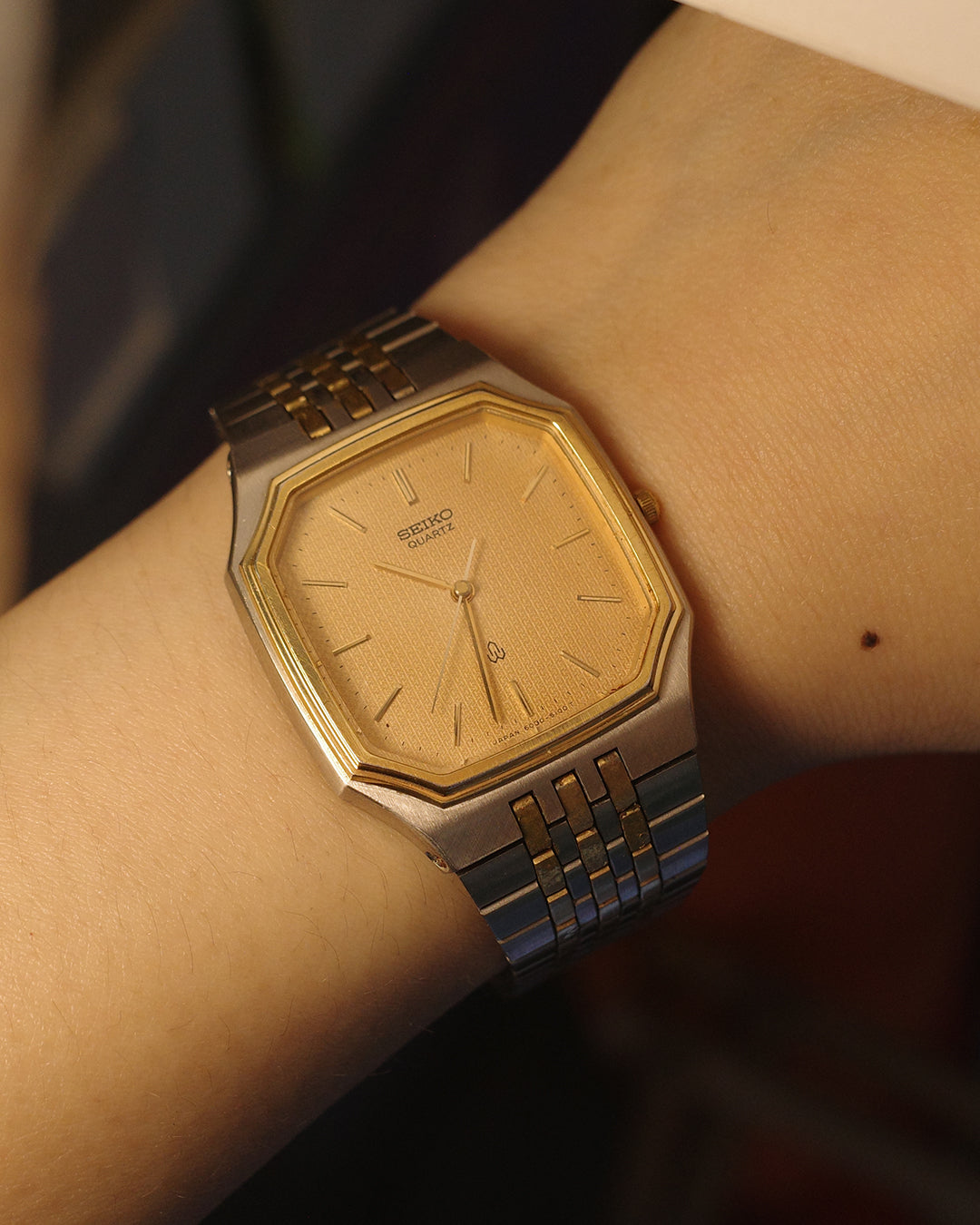 1980 Seiko two tone octagon quartz watch 6030-5110