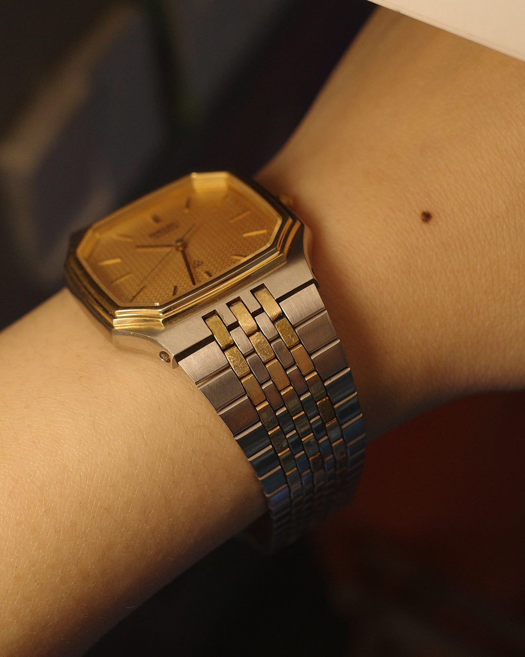 1980 Seiko two tone octagon quartz watch 6030-5110