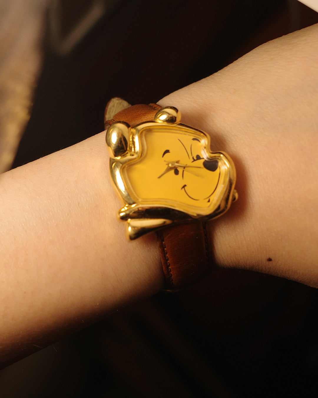 1990 Disney winnie pooh head quartz watch