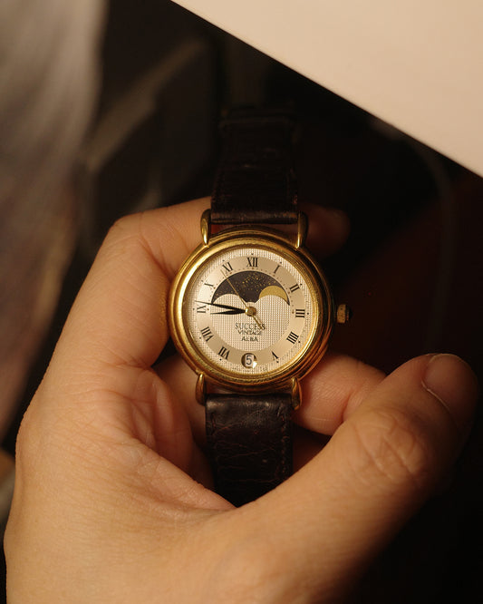 1989 Seiko Chariot gold tone quartz watch 7820-5480