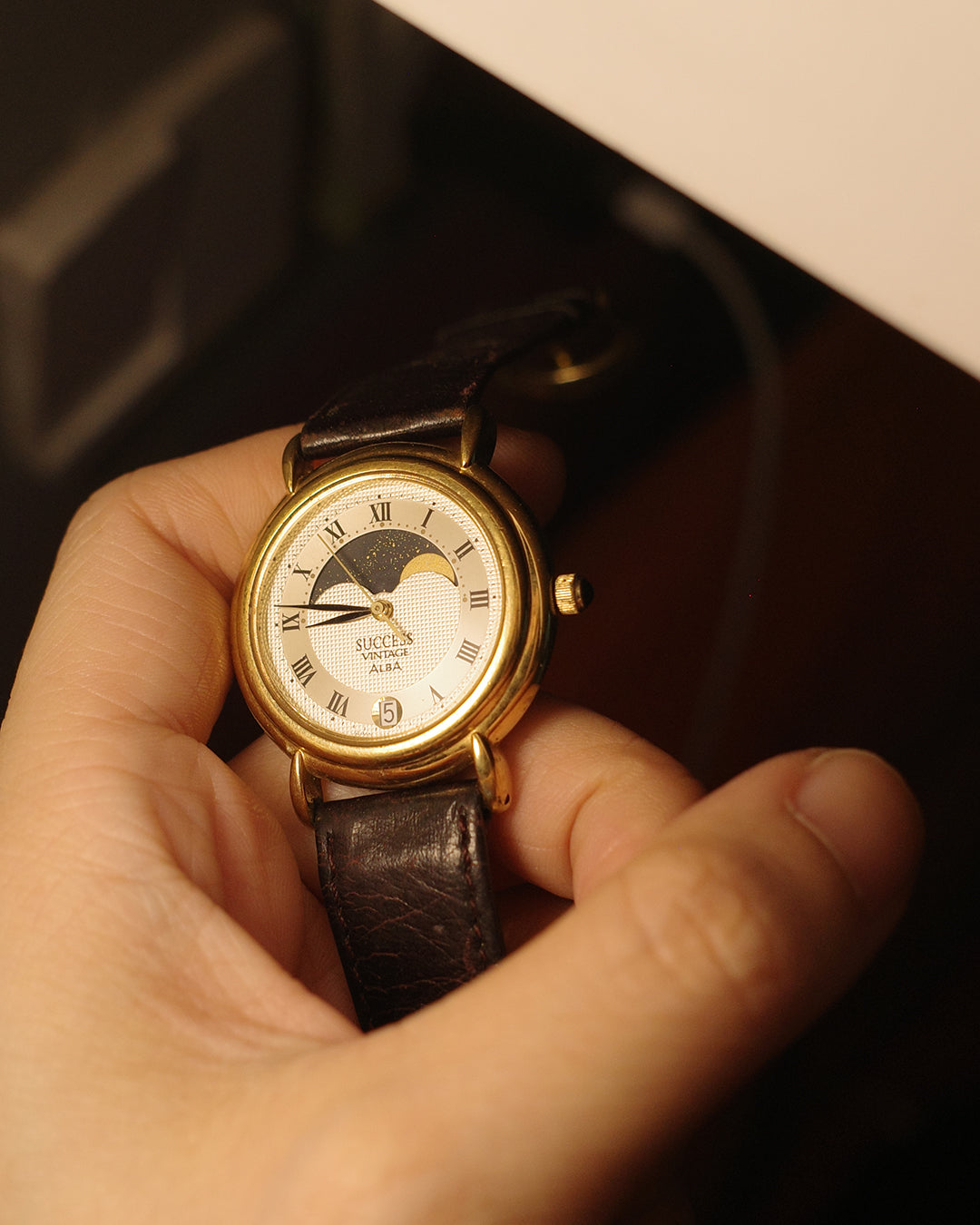 1989 Seiko Chariot gold tone quartz watch 7820-5480