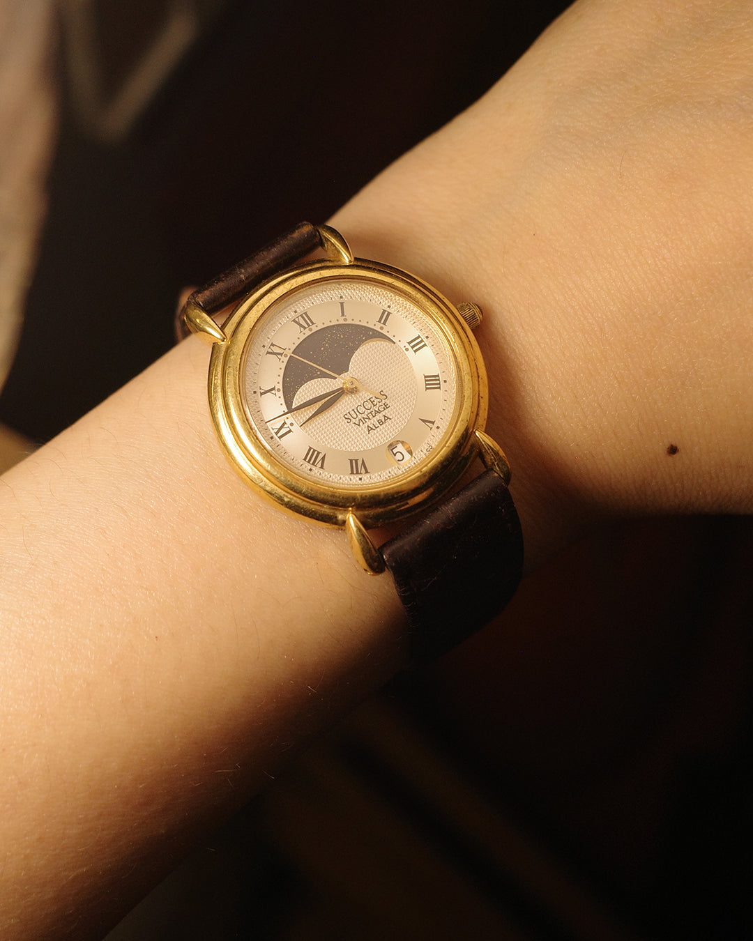 1989 Seiko Chariot gold tone quartz watch 7820-5480