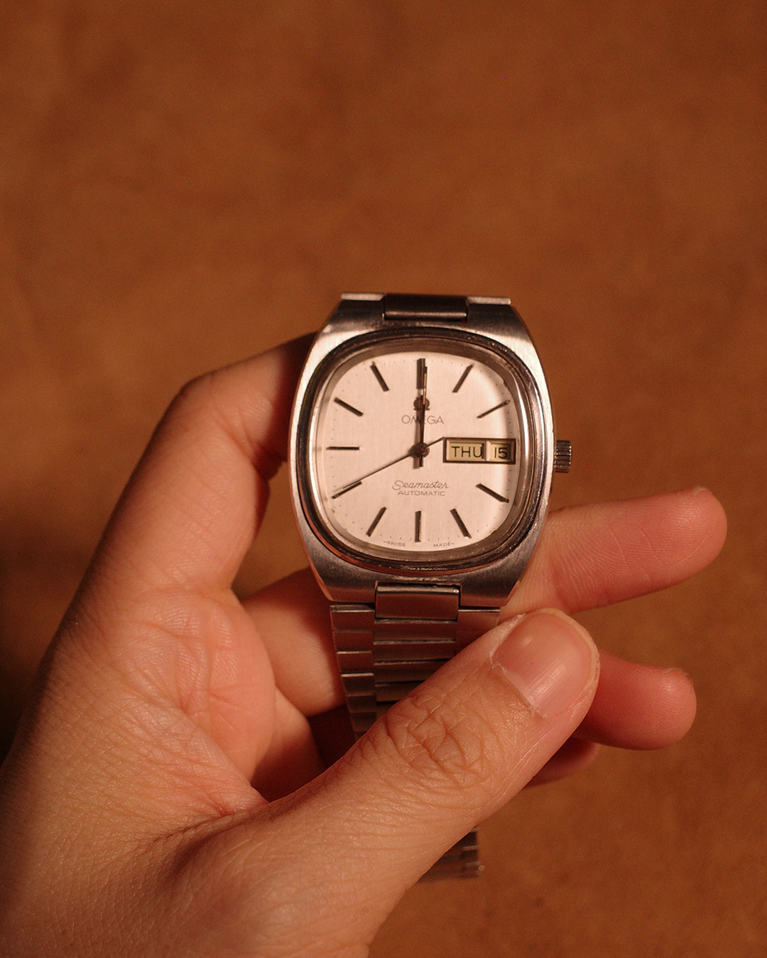 1970 Omega Seamaster TV dial automatic quartz watch movement 1020